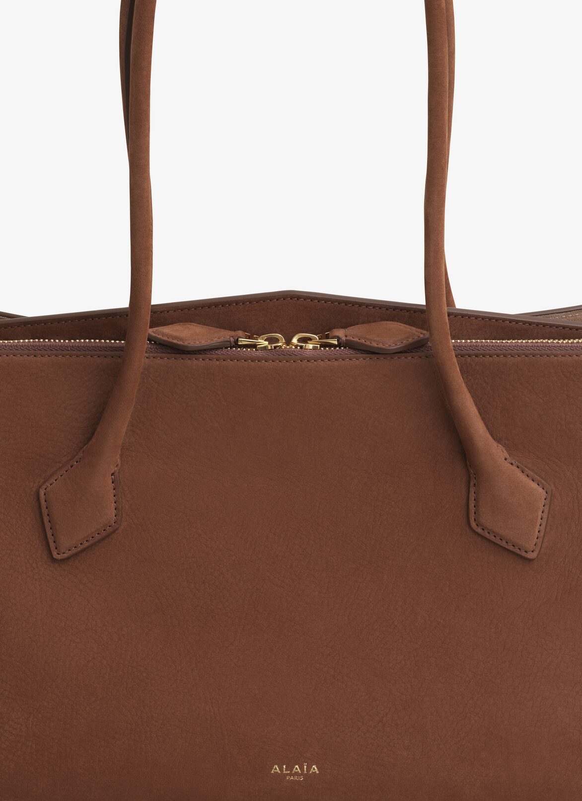 SAC LE TECKEL TOTE EN NUBUCK  ALAÏA MARRON SAC LE TECKEL TOTE EN NUBUCK